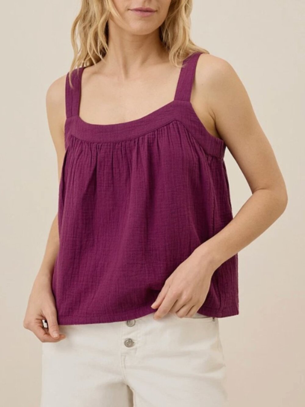 Pact Organic Coastal Double Gauze Breezy Cami Top